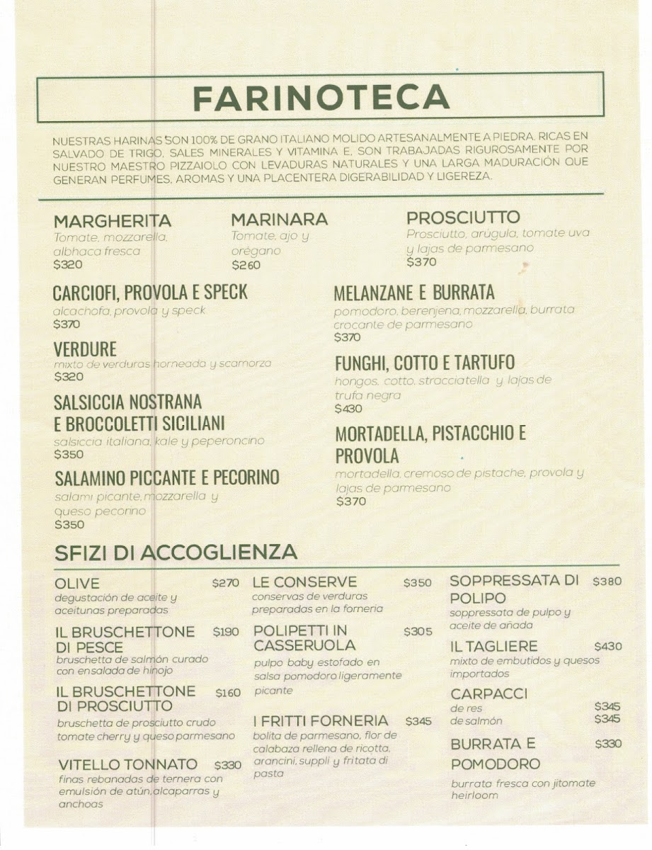 Fornería del Becco Menu - Image 3